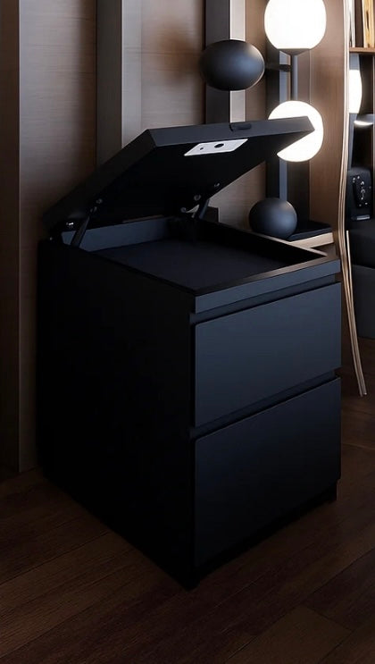 Stylish 2-Drawer Mobile File Cabinet for Your Home Office - Modern White Design with Secure Locking System